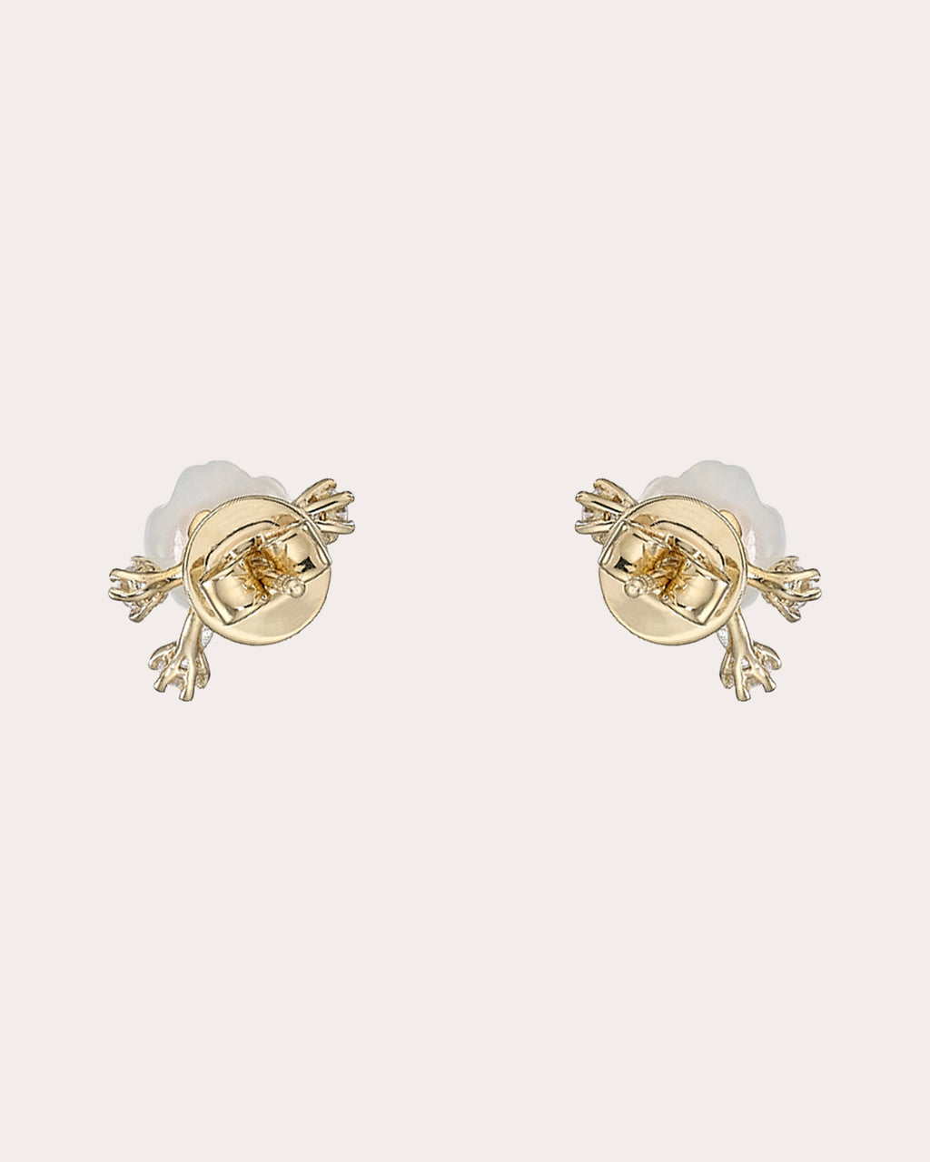 Diamond & Mother of Pearl Petite Floral Earrings