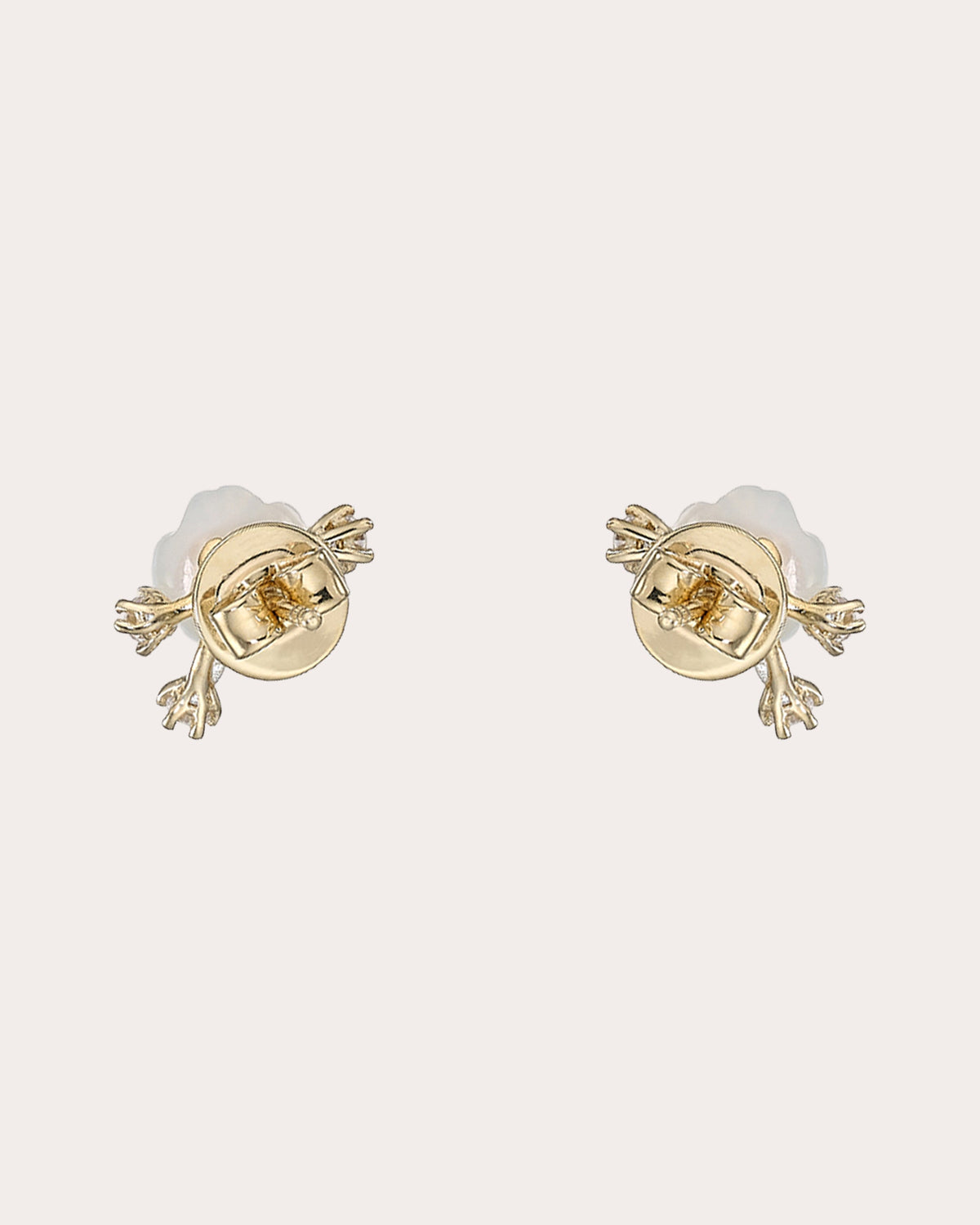 Diamond & Mother of Pearl Petite Floral Earrings