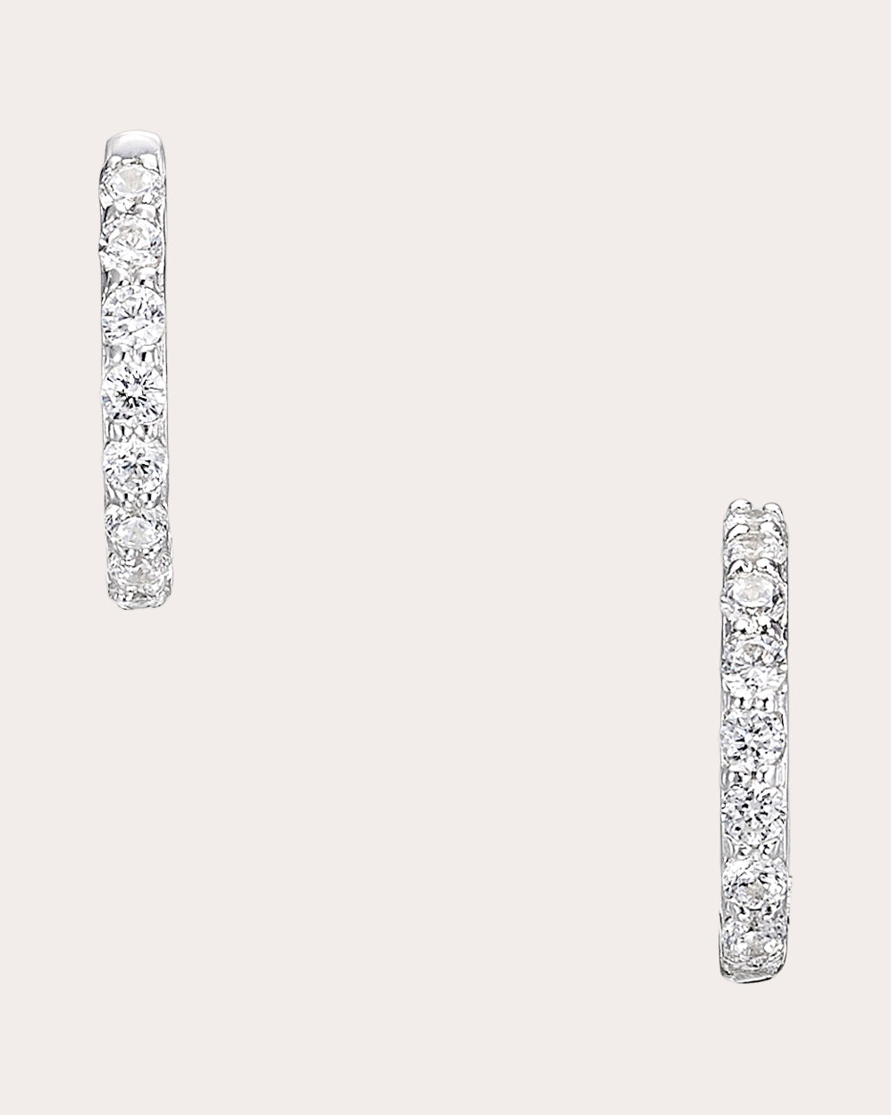Diamond Petite Heart Hoop Earrings