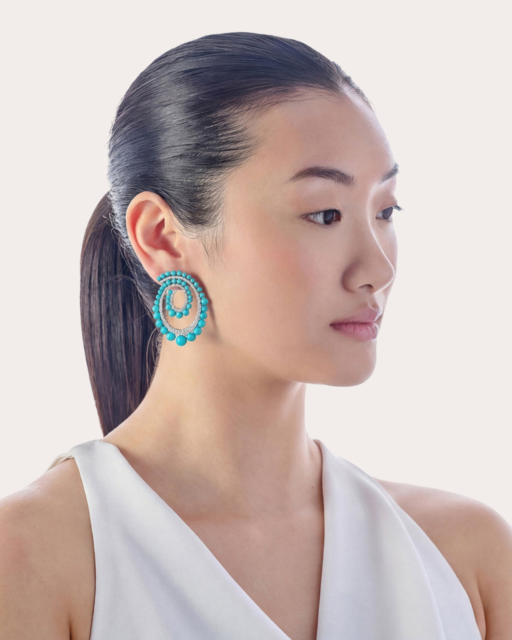Turquoise Petite Vortex Drop Earrings