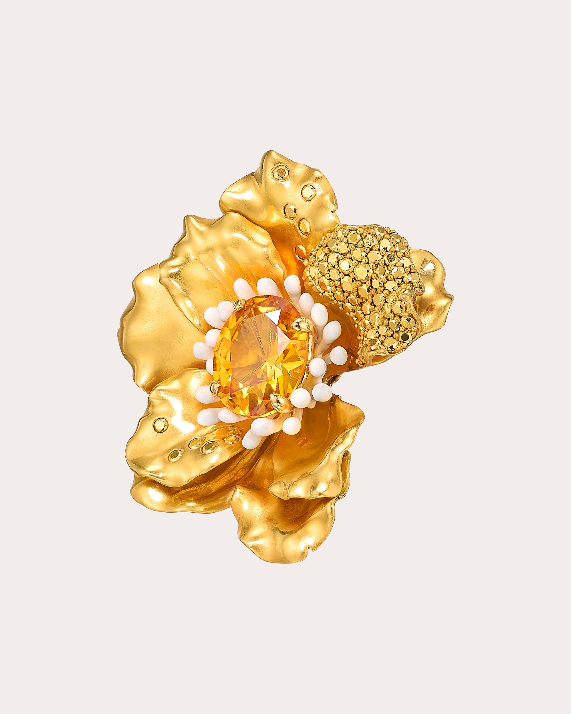 Synthetic Yellow Sapphire Rio de Soleil Stud Earrings