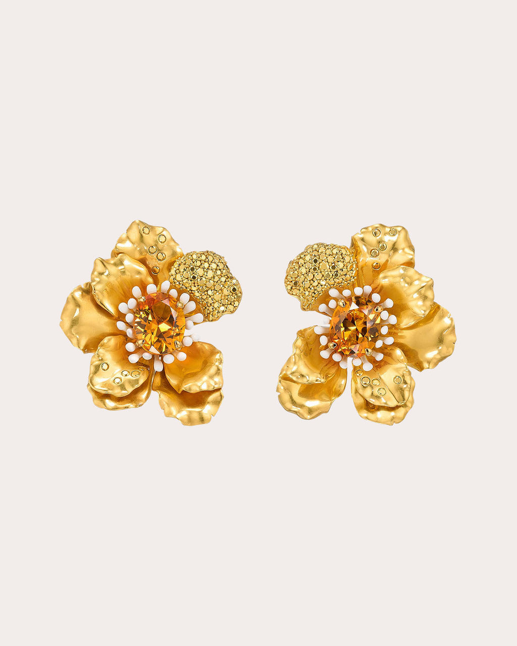 Synthetic Yellow Sapphire Rio de Soleil Stud Earrings