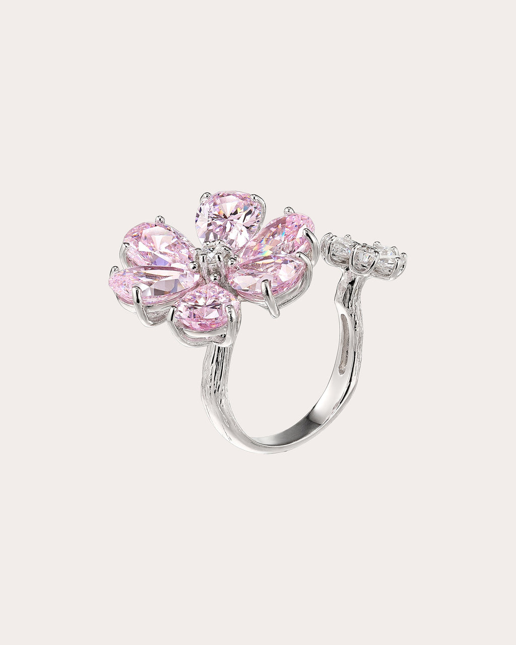 Diamond Rose Marguerite Daisy Ring