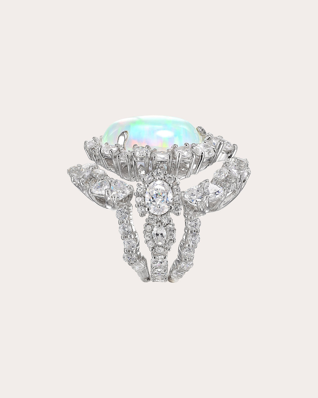 Diamond & Sky Opal Ocean Ring Trio