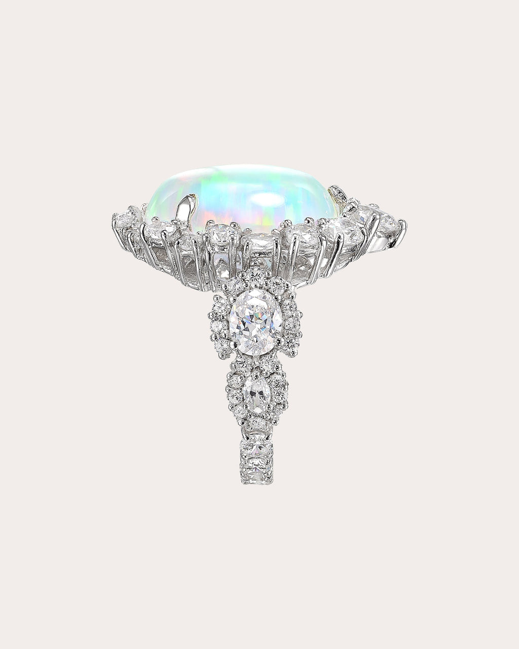 Diamond & Sky Opal Ocean Ring Trio