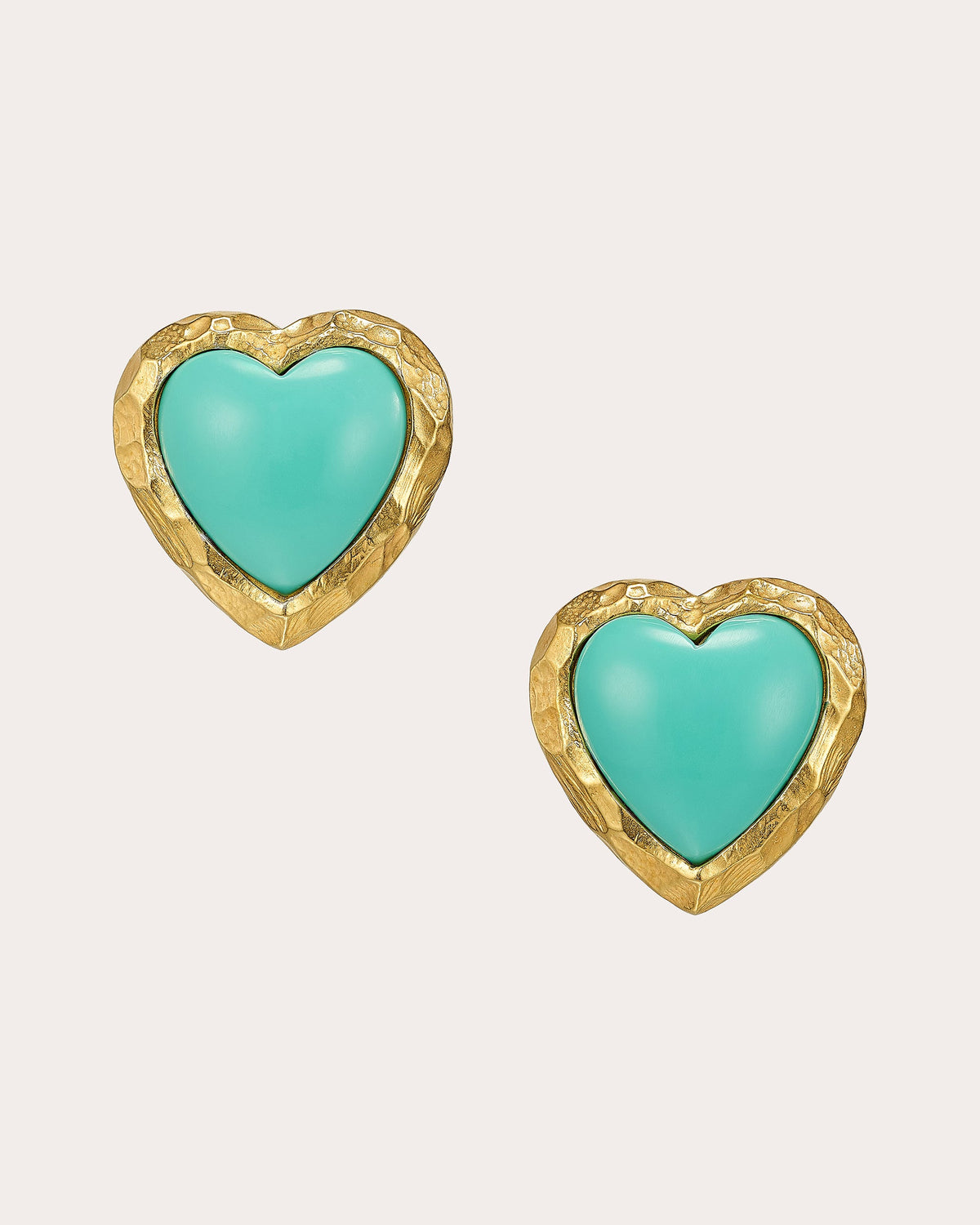 Turquoise Heart Stud Earrings