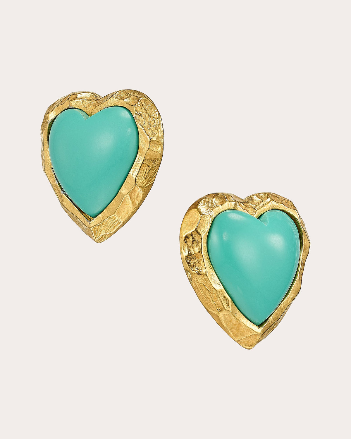 Turquoise Heart Stud Earrings