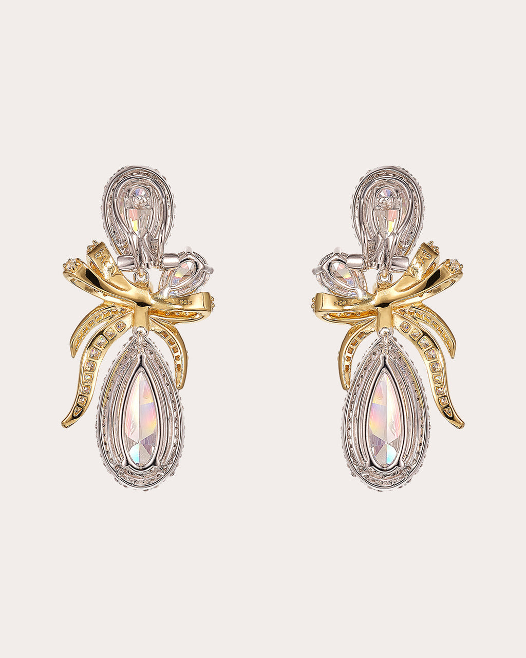 Ruban 18K Gold and Rhodium Vermeil Lab-Grown Diamond Earrings