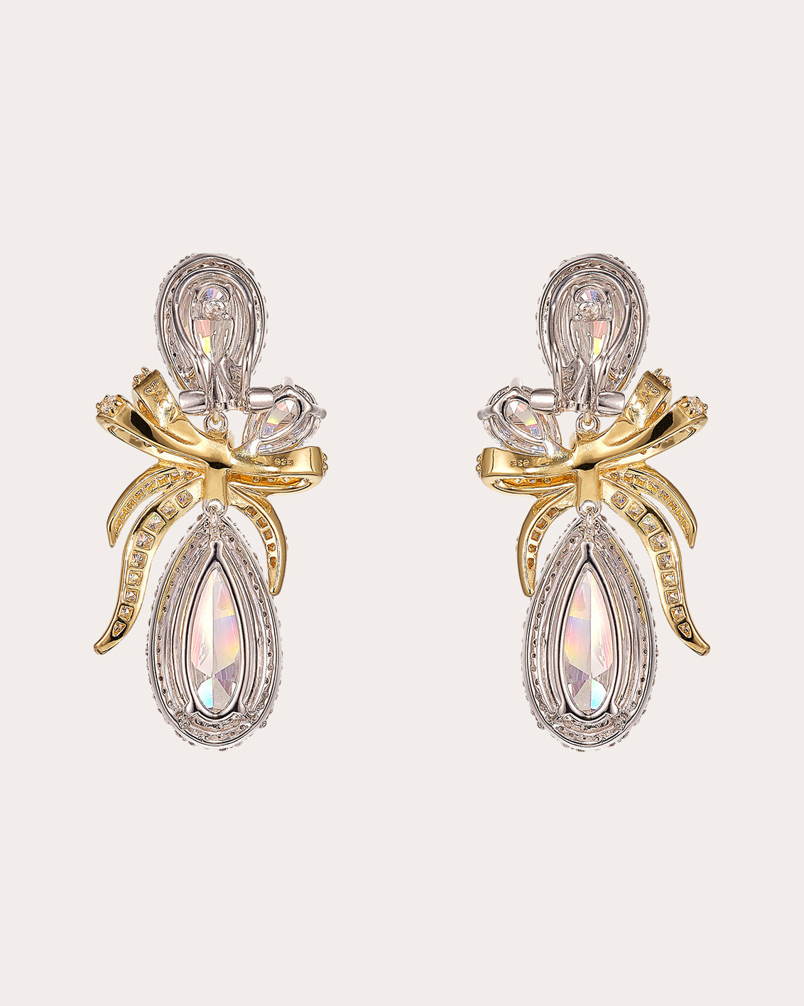 Ruban 18K Gold and Rhodium Vermeil Lab-Grown Diamond Earrings
