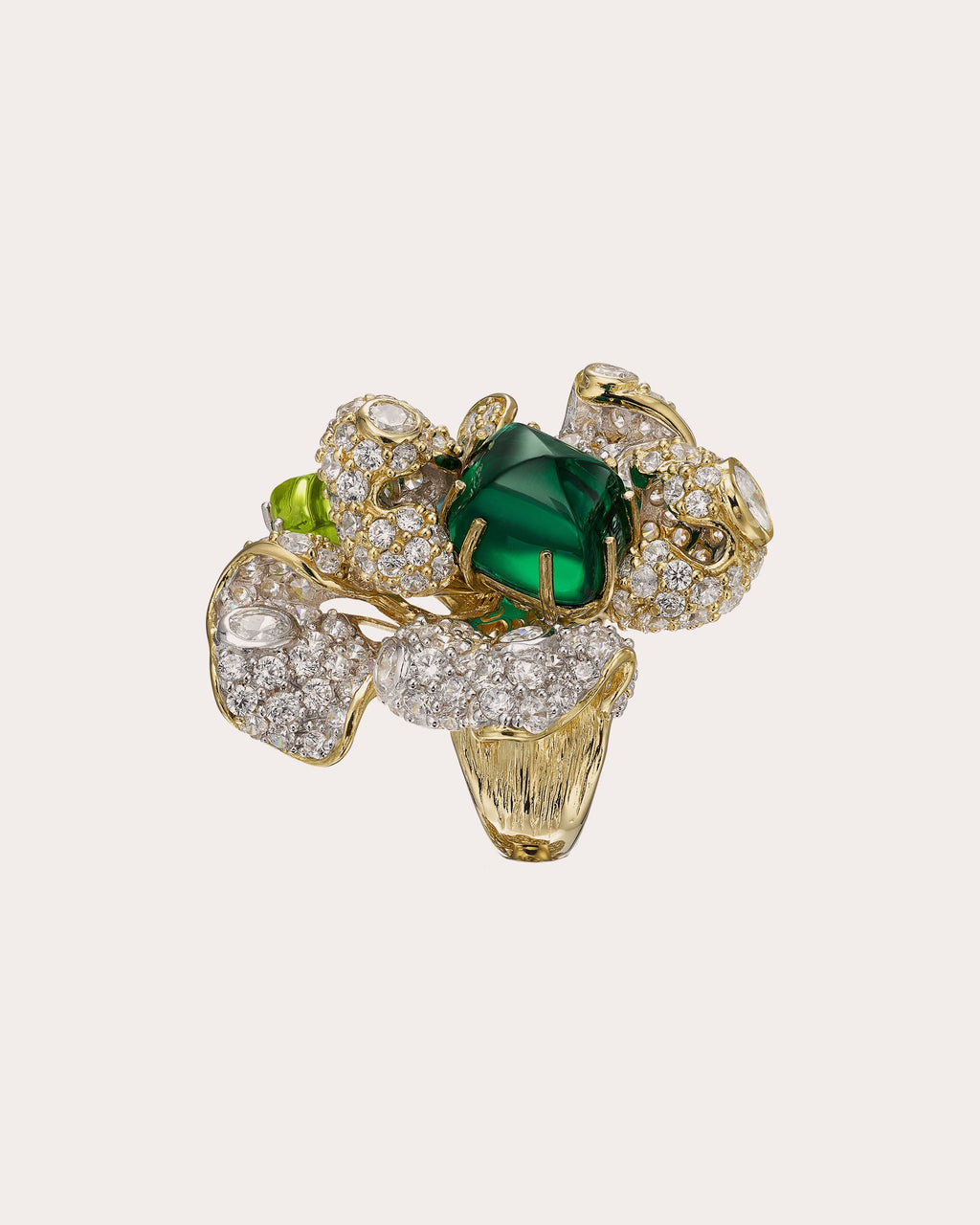 Emerald Blossom Ring