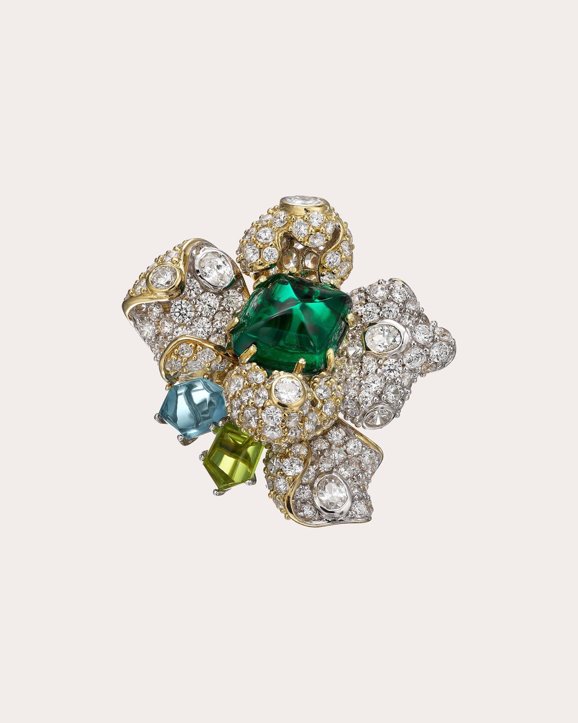 Emerald Blossom Ring