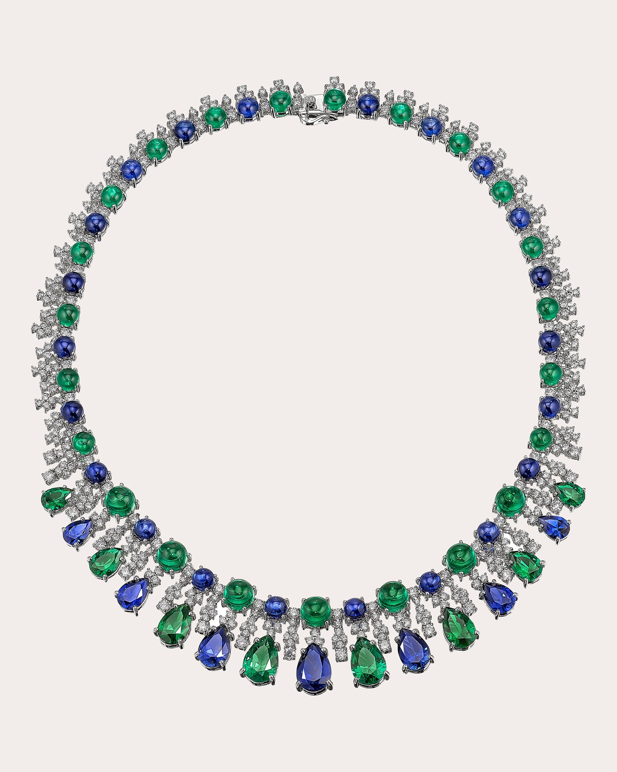 Emerald Sapphire Tutti Frutti Necklace