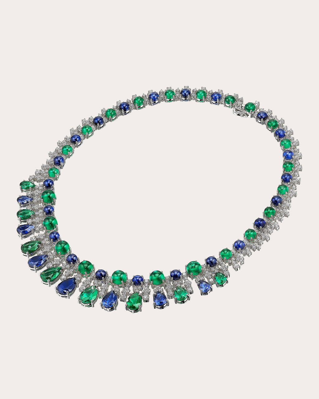 Emerald Sapphire Tutti Frutti Necklace