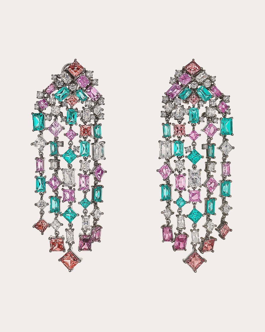 Paraiba Pink Cascade Earrings