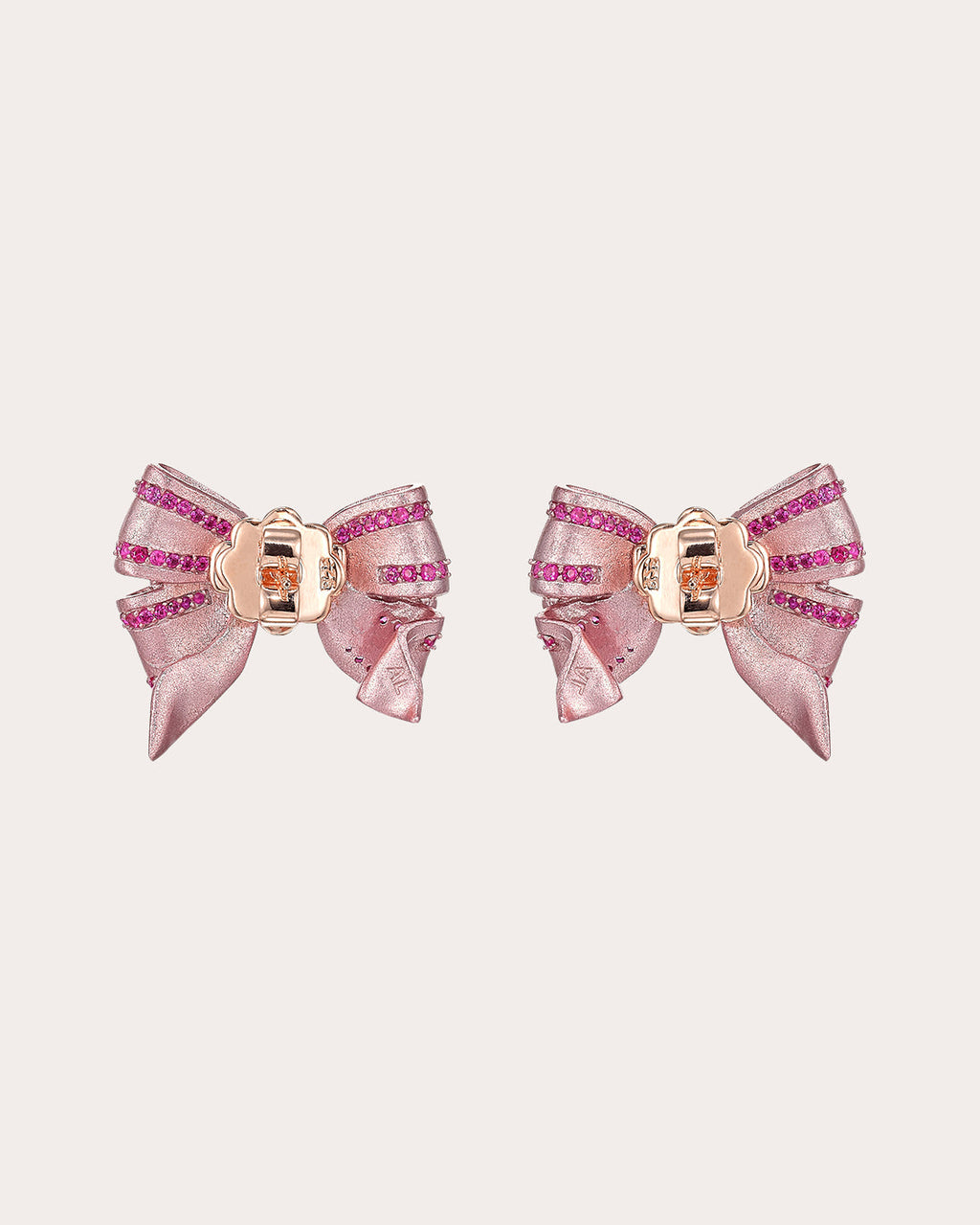 Rose Mini Bow Tie Stud Earrings