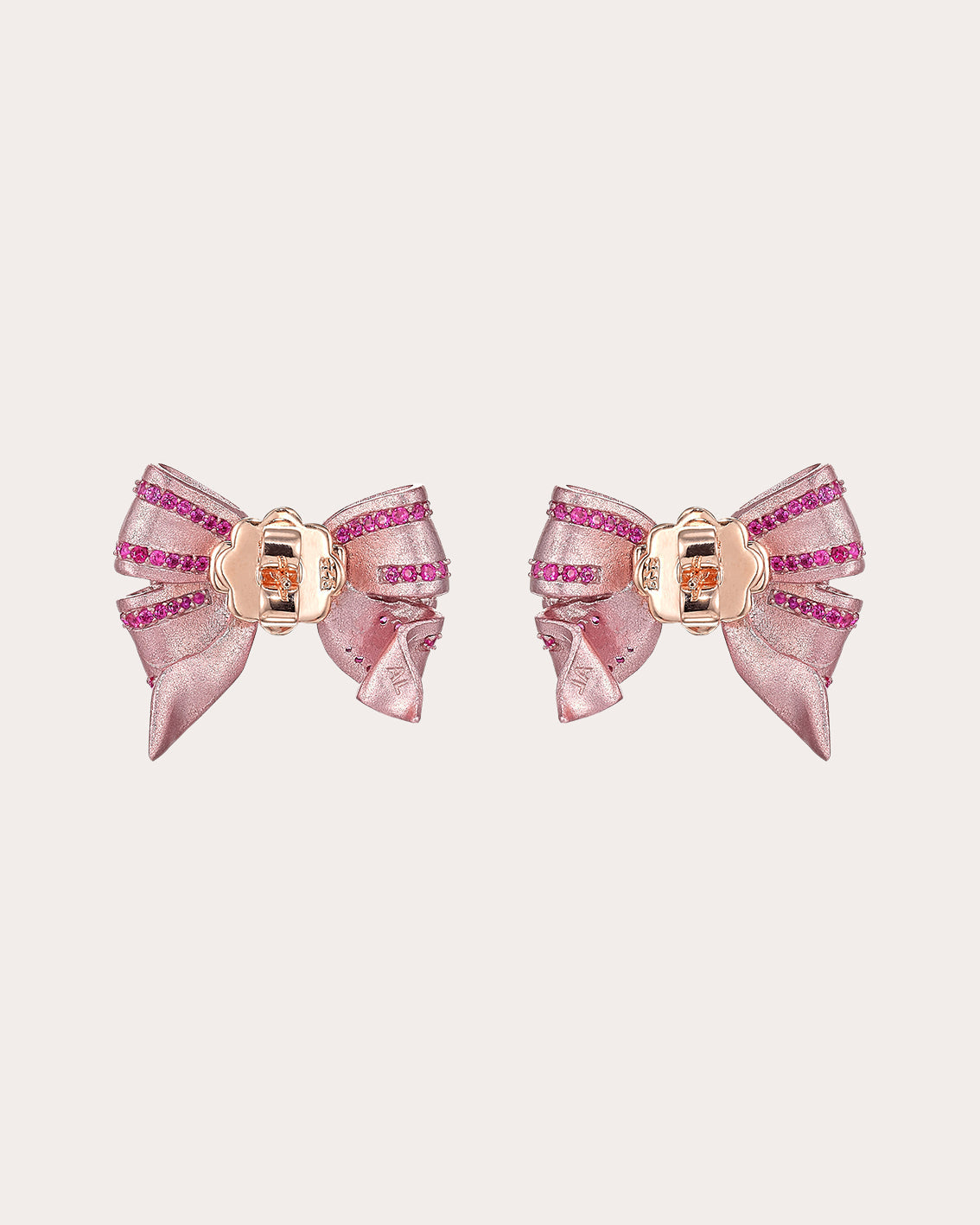 Rose Mini Bow Tie Stud Earrings