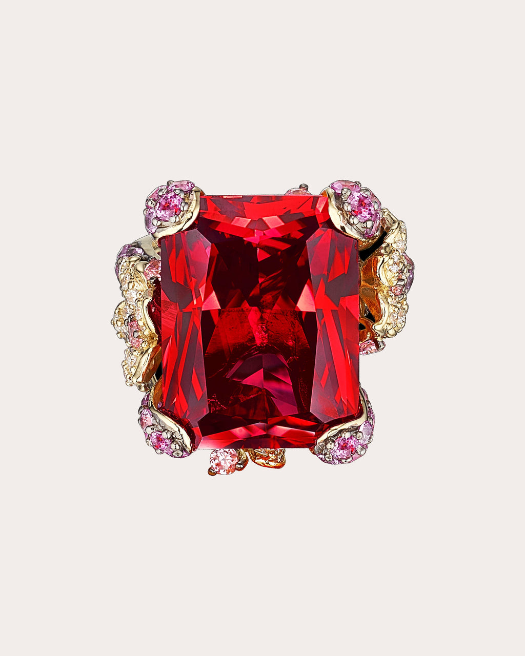 Diamond & Ruby Cinderella Ring