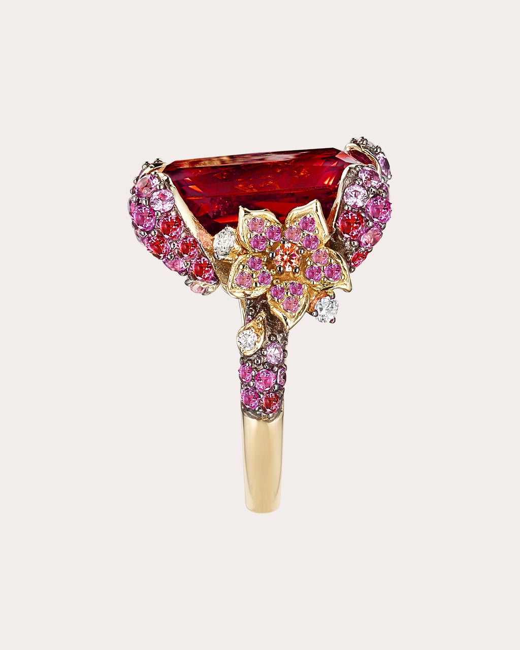 Diamond & Ruby Cinderella Ring