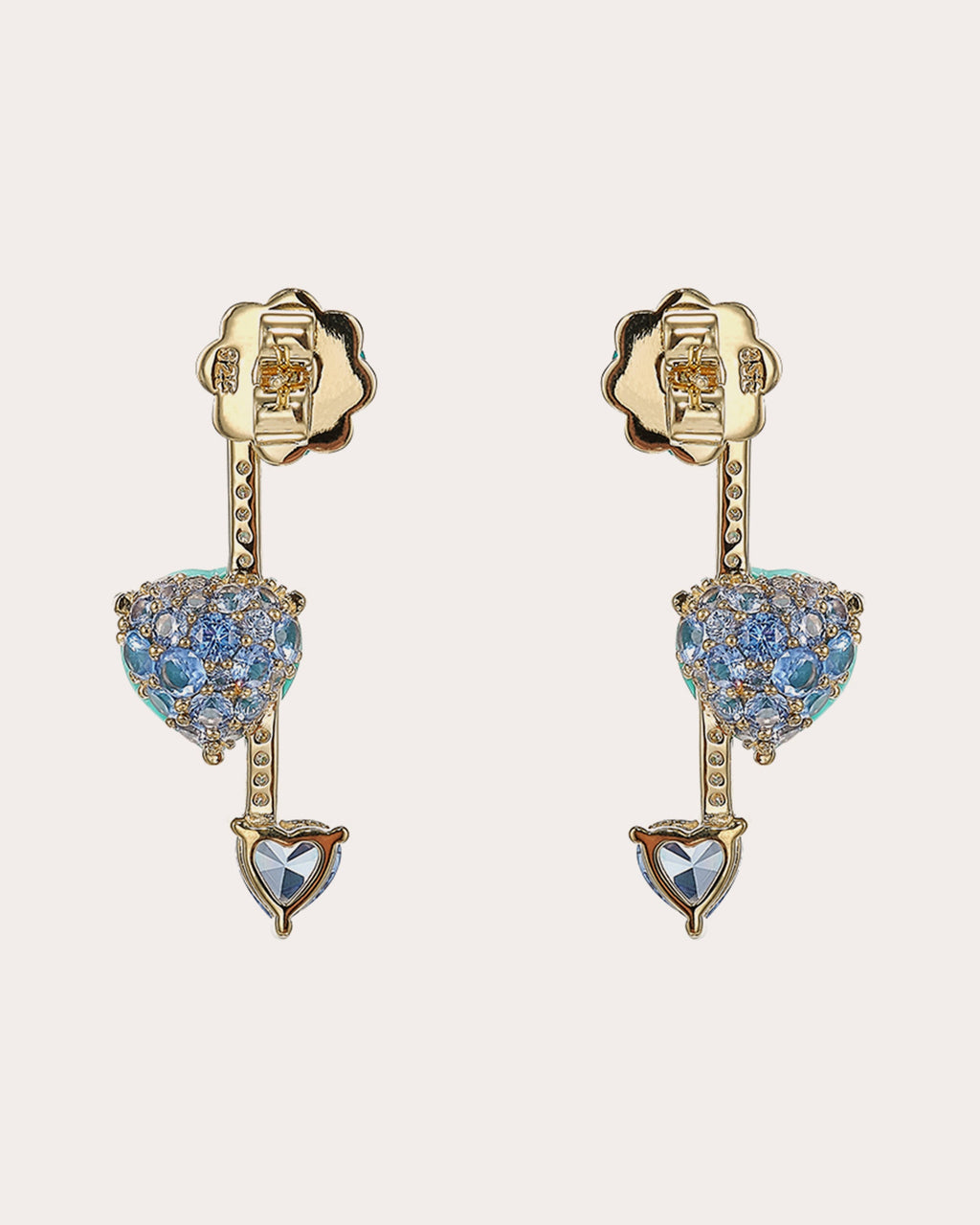 Turquoise Heart Pendulum Earrings