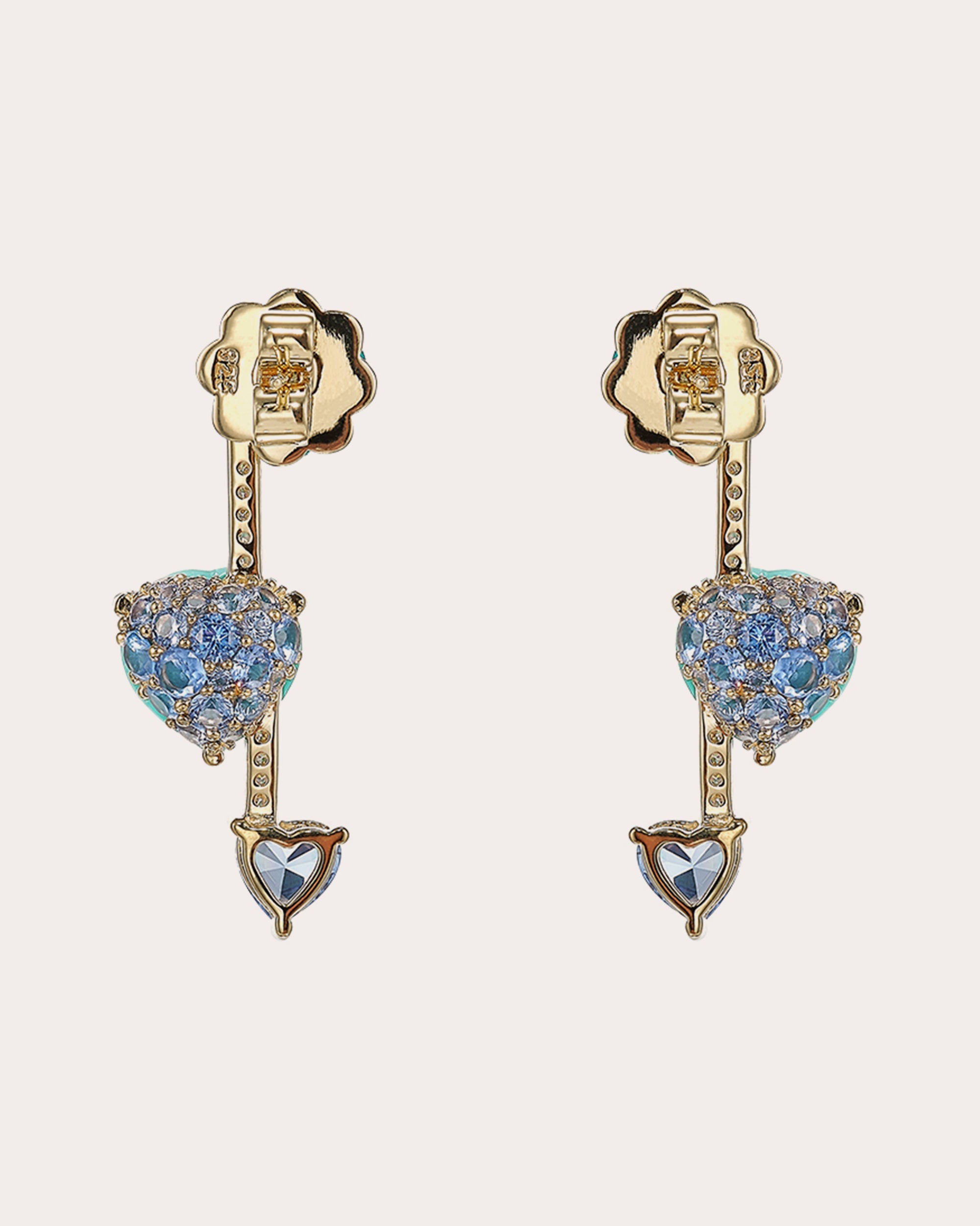 Turquoise Heart Pendulum Earrings
