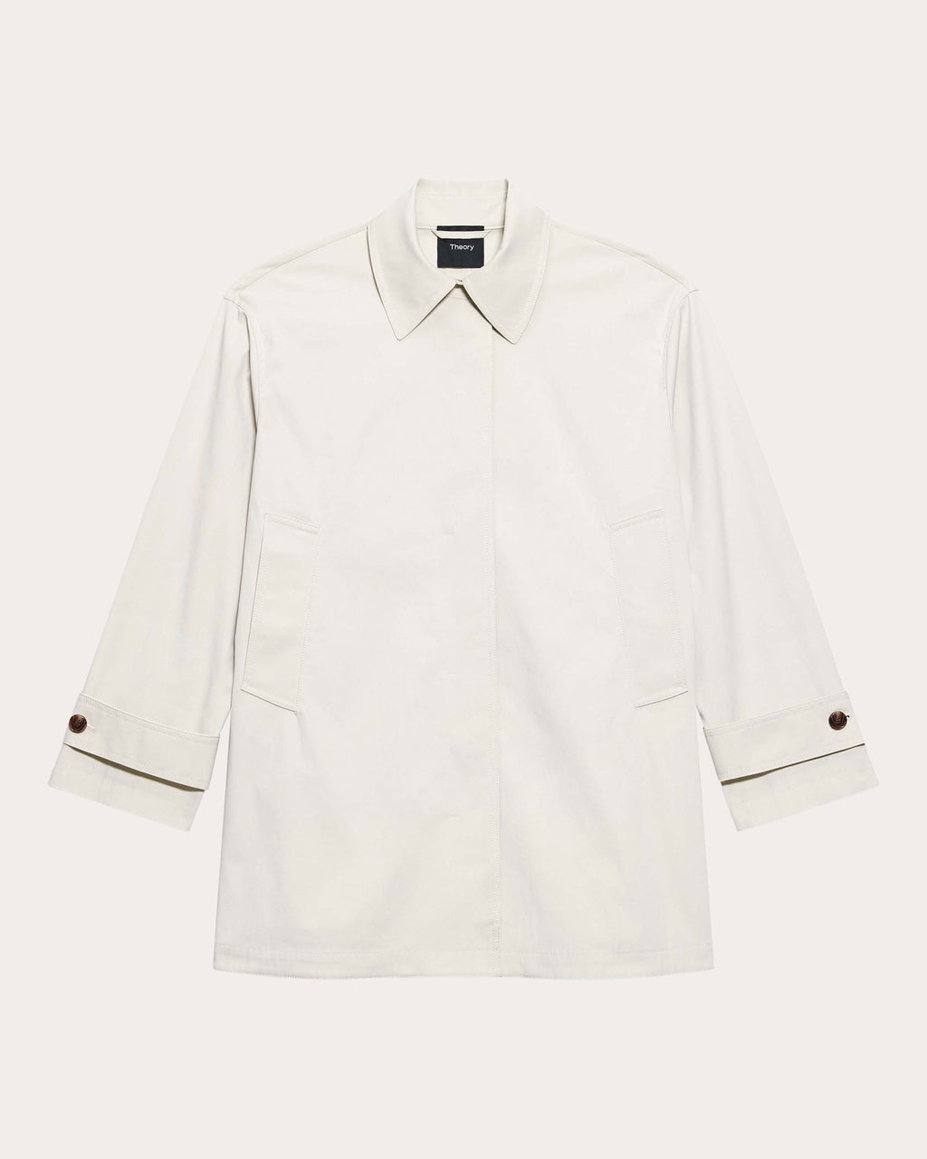 Sleek Cotton A-Line Trench Coat