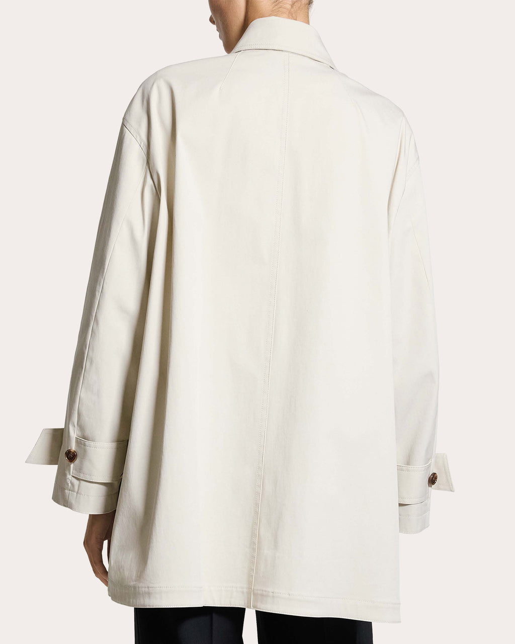Sleek Cotton A-Line Trench Coat