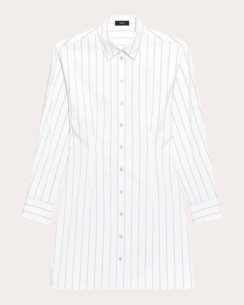 Stripe Poplin Articulated Shirt Dress
