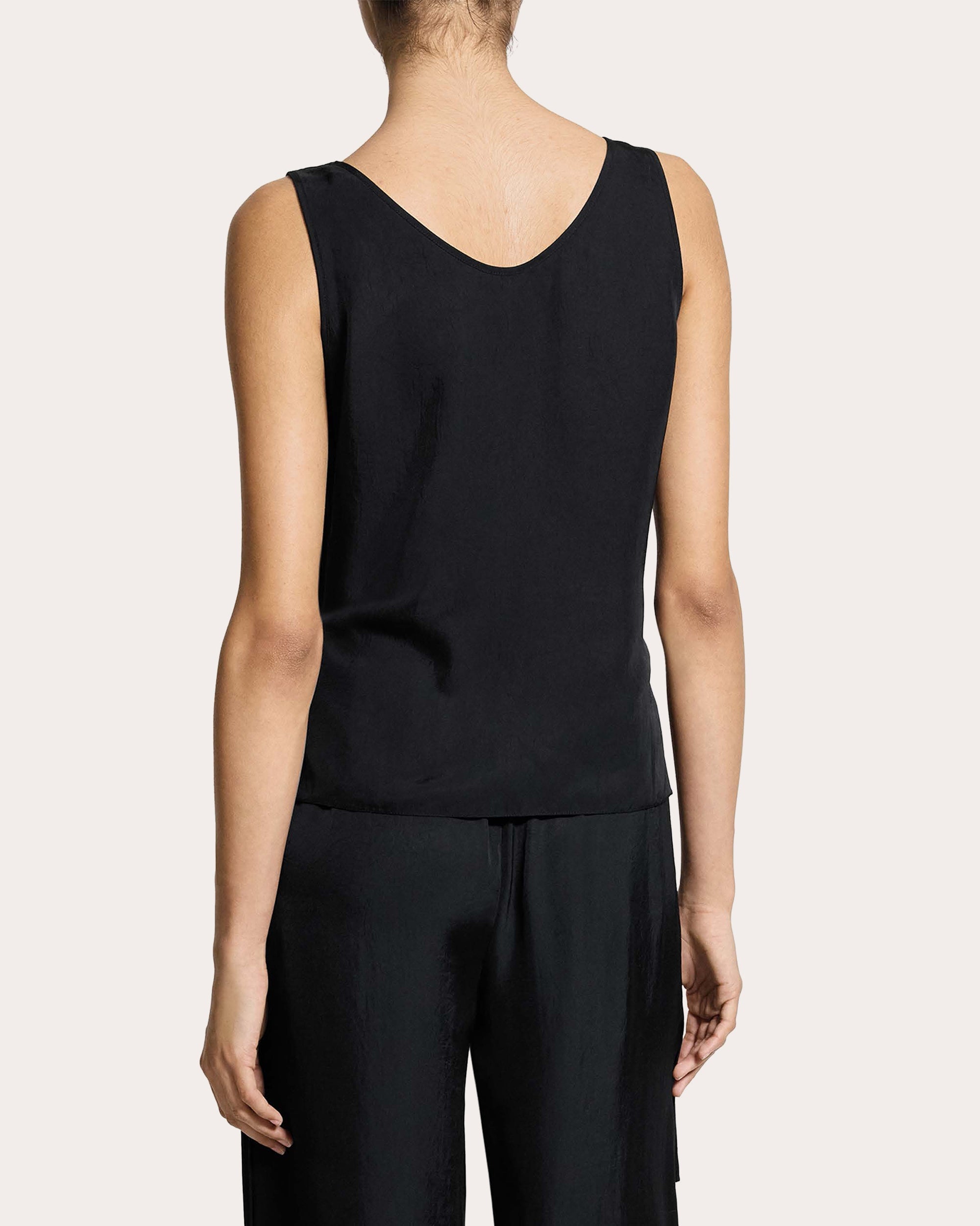 Washed Twill Drawstring Tank Top