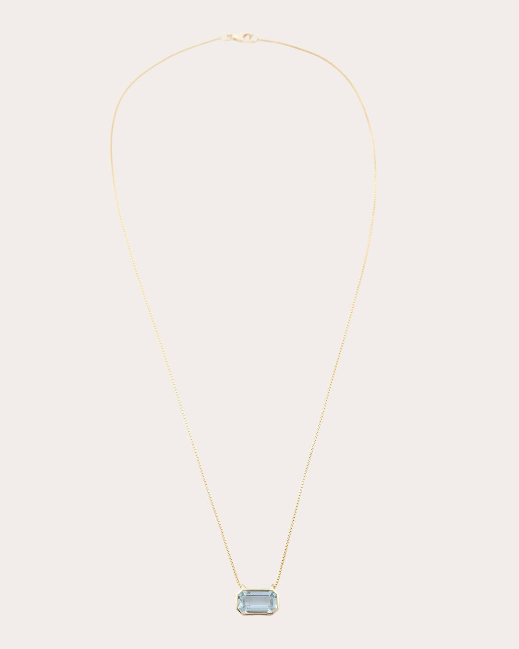 Aquamarine Nouveau Pendant Necklace