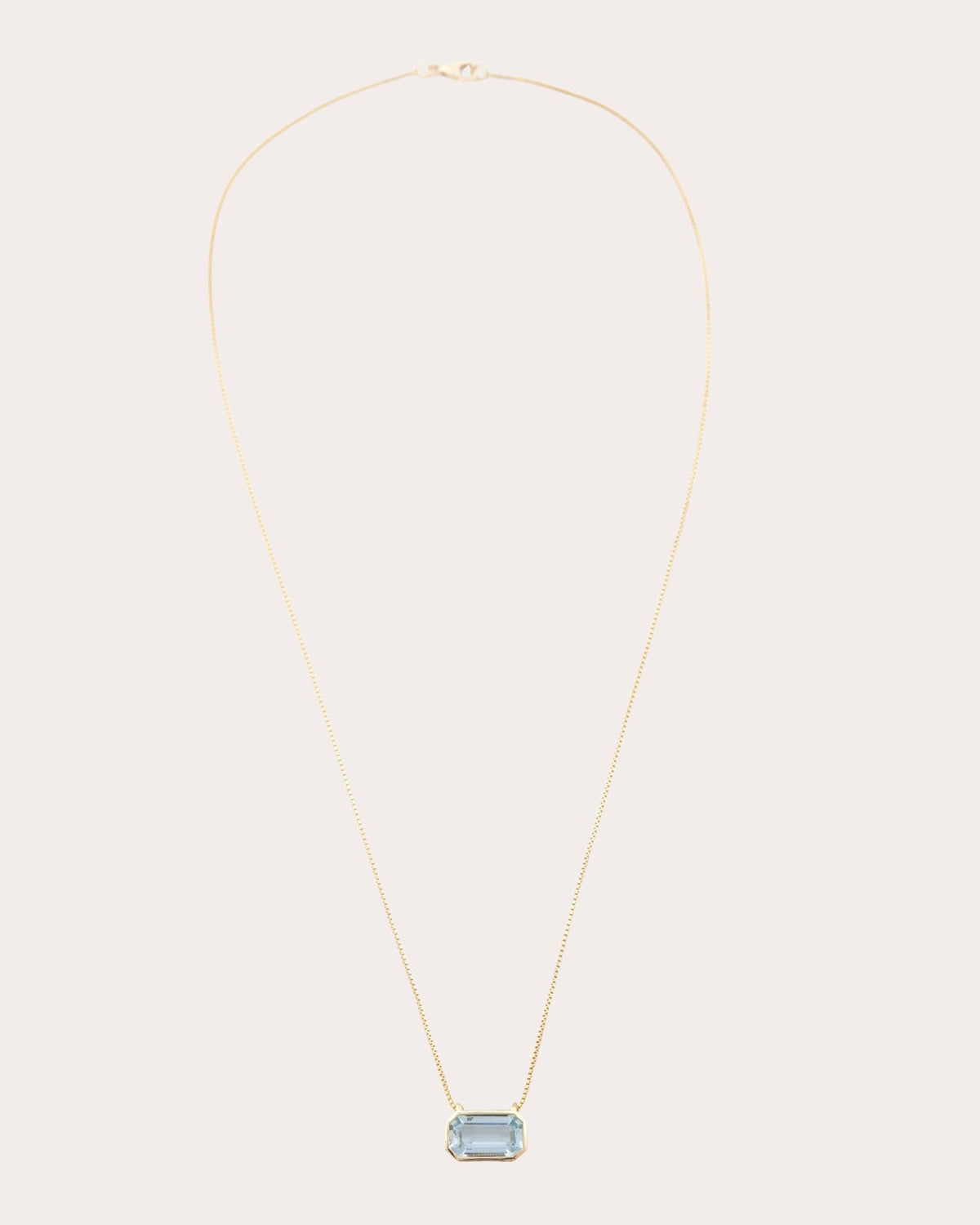 Aquamarine Nouveau Pendant Necklace