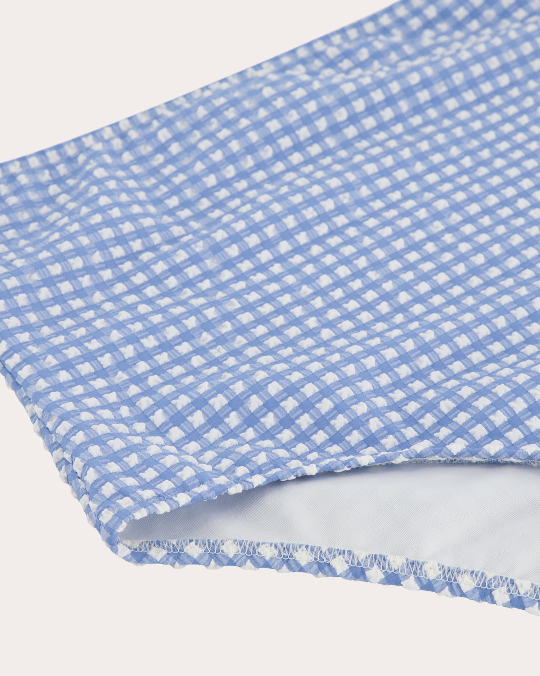 Ara Gingham High-Rise Bikini Bottoms