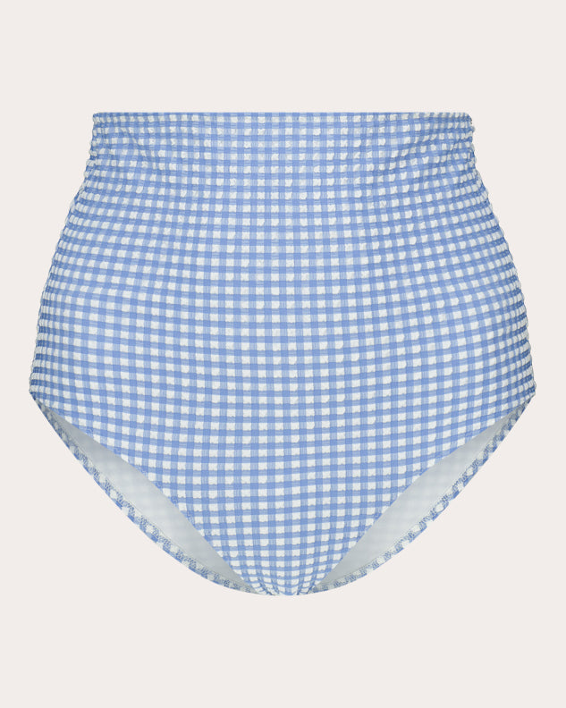 Ara Gingham High-Rise Bikini Bottoms