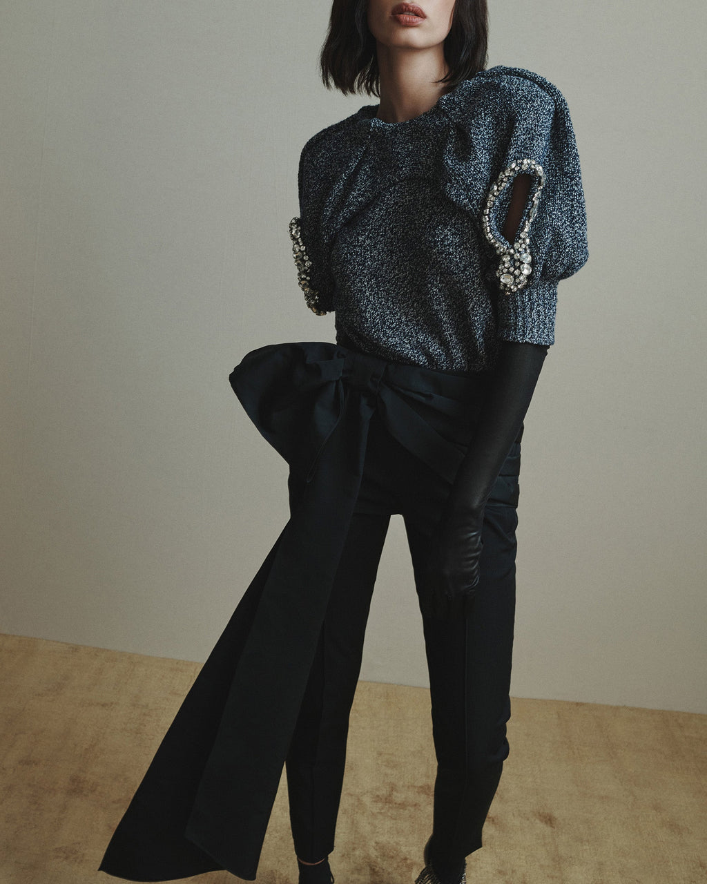 Ara Embellished Puff-Sleeve Sweater