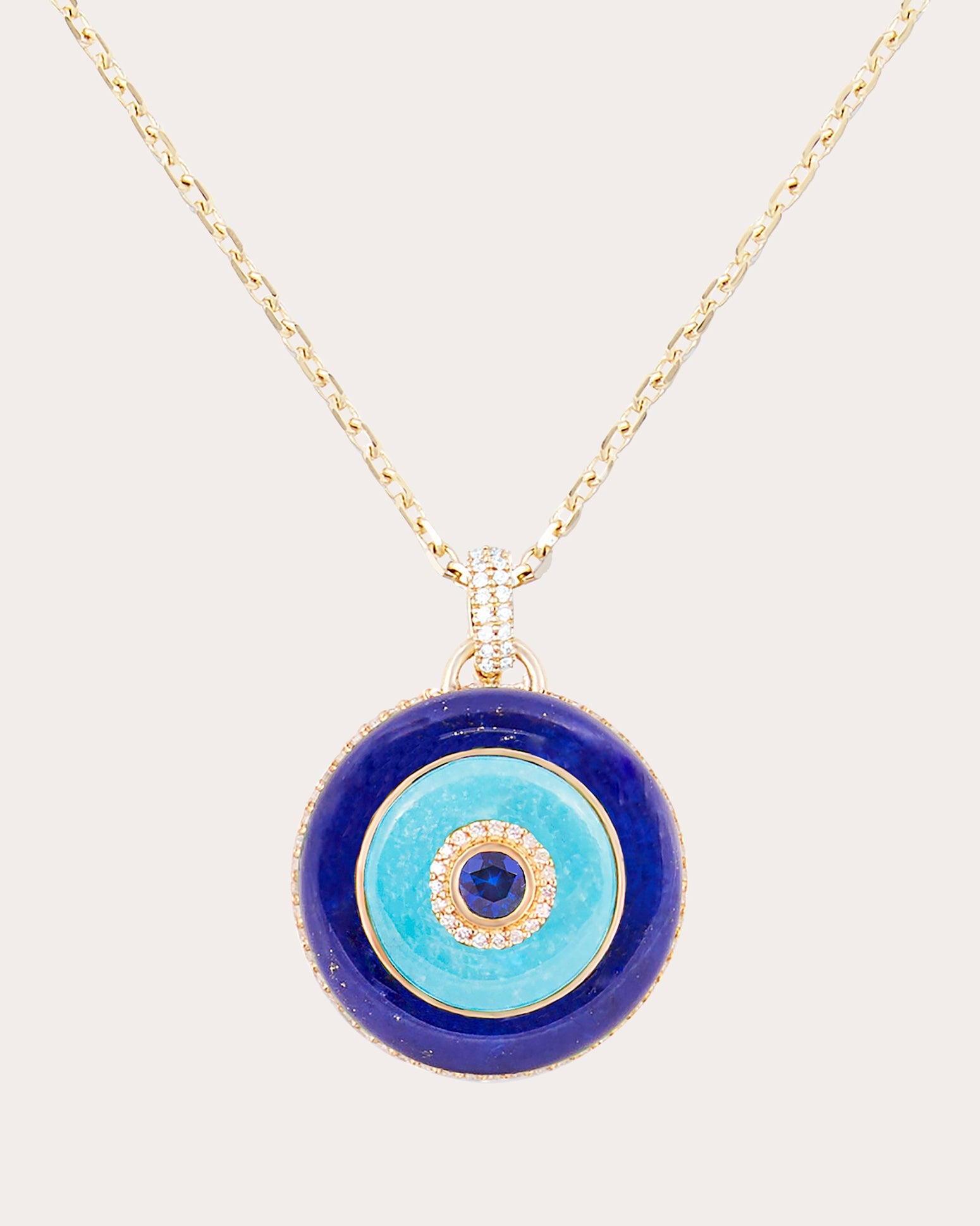 Turquoise & Lapis Lazuli Evolve Large Pendant Necklace