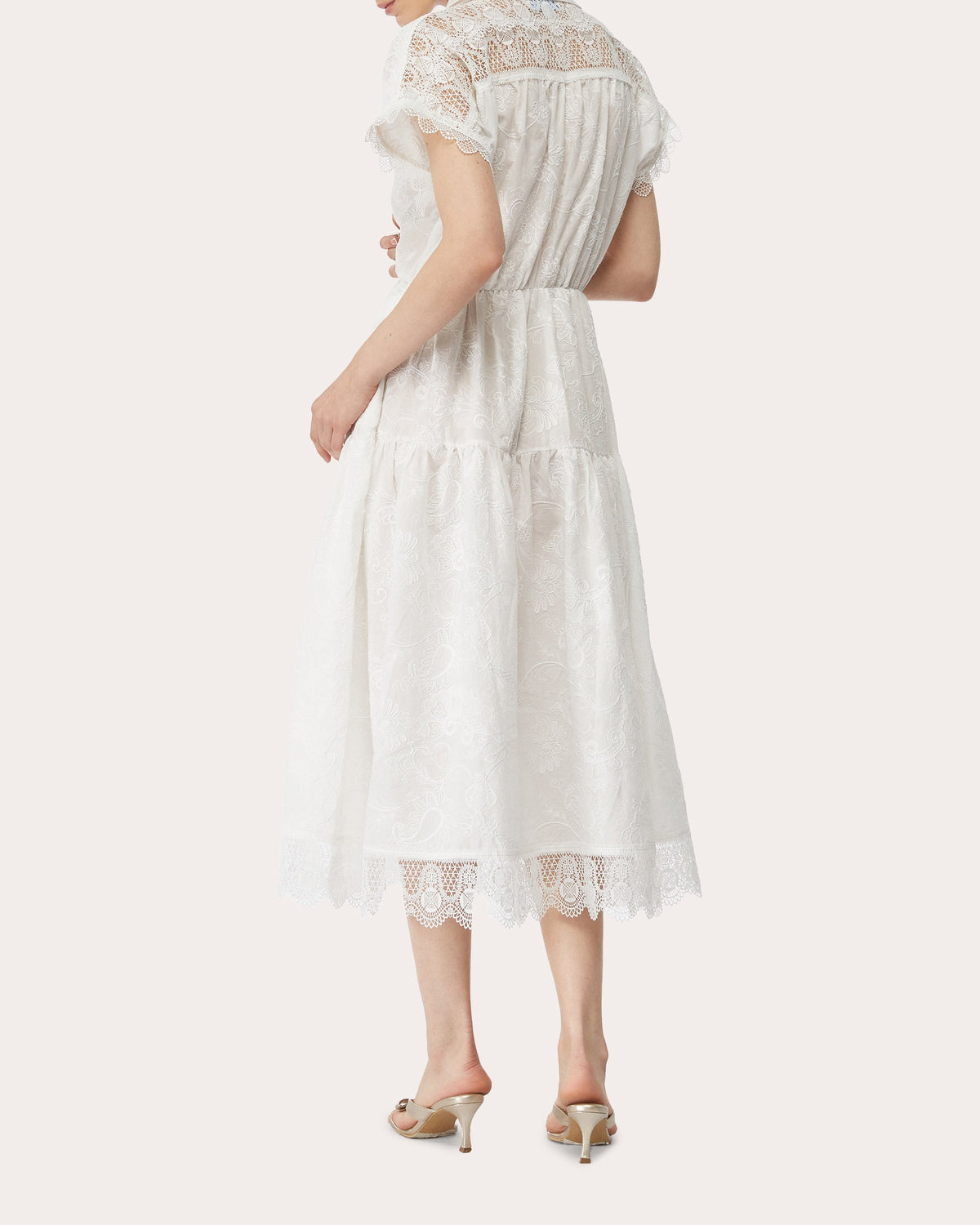Aura Lace Midi Shirt Dress