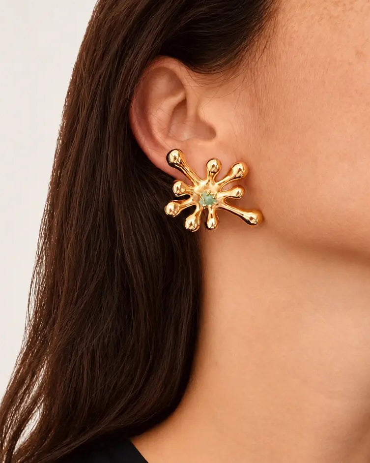 Emerald Aureliana Stud Earrings