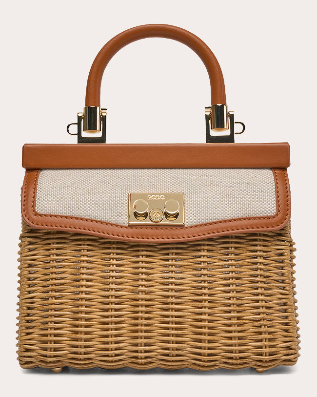 Mini Paris Wicker Handbag