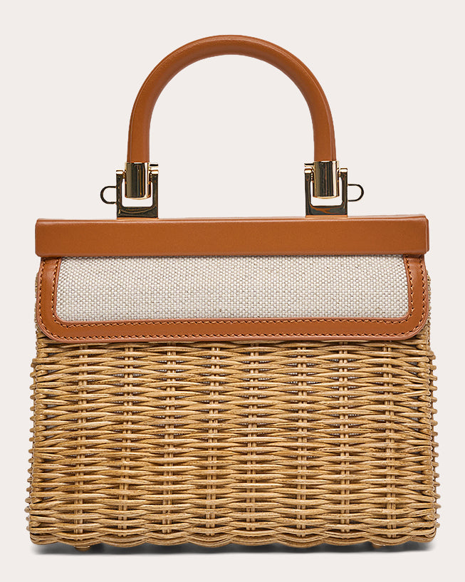 Mini Paris Wicker Handbag
