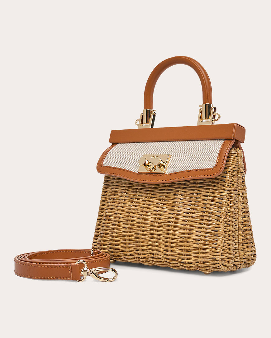 Mini Paris Wicker Handbag