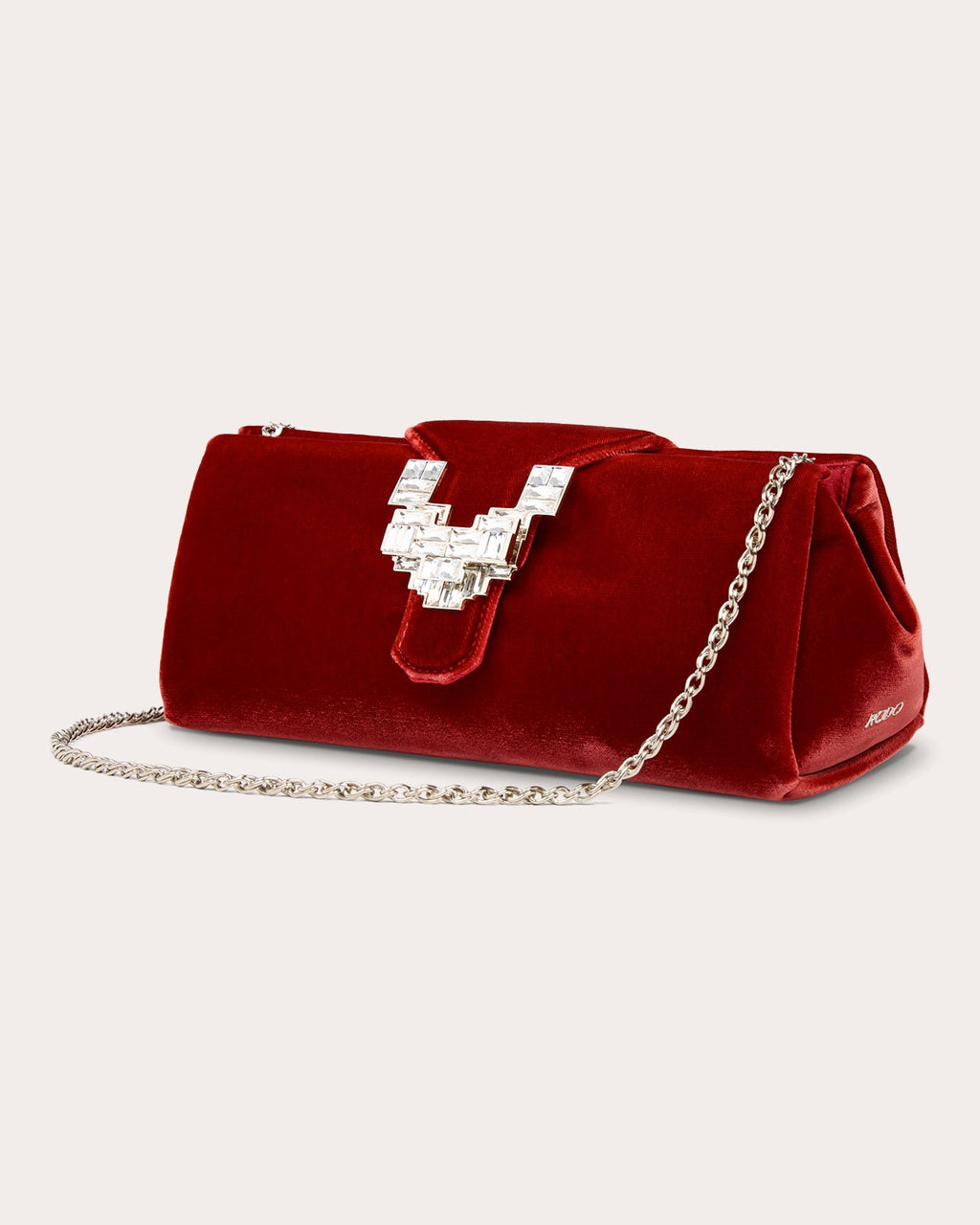 Anthea Crystal-Embellished Velvet Clutch