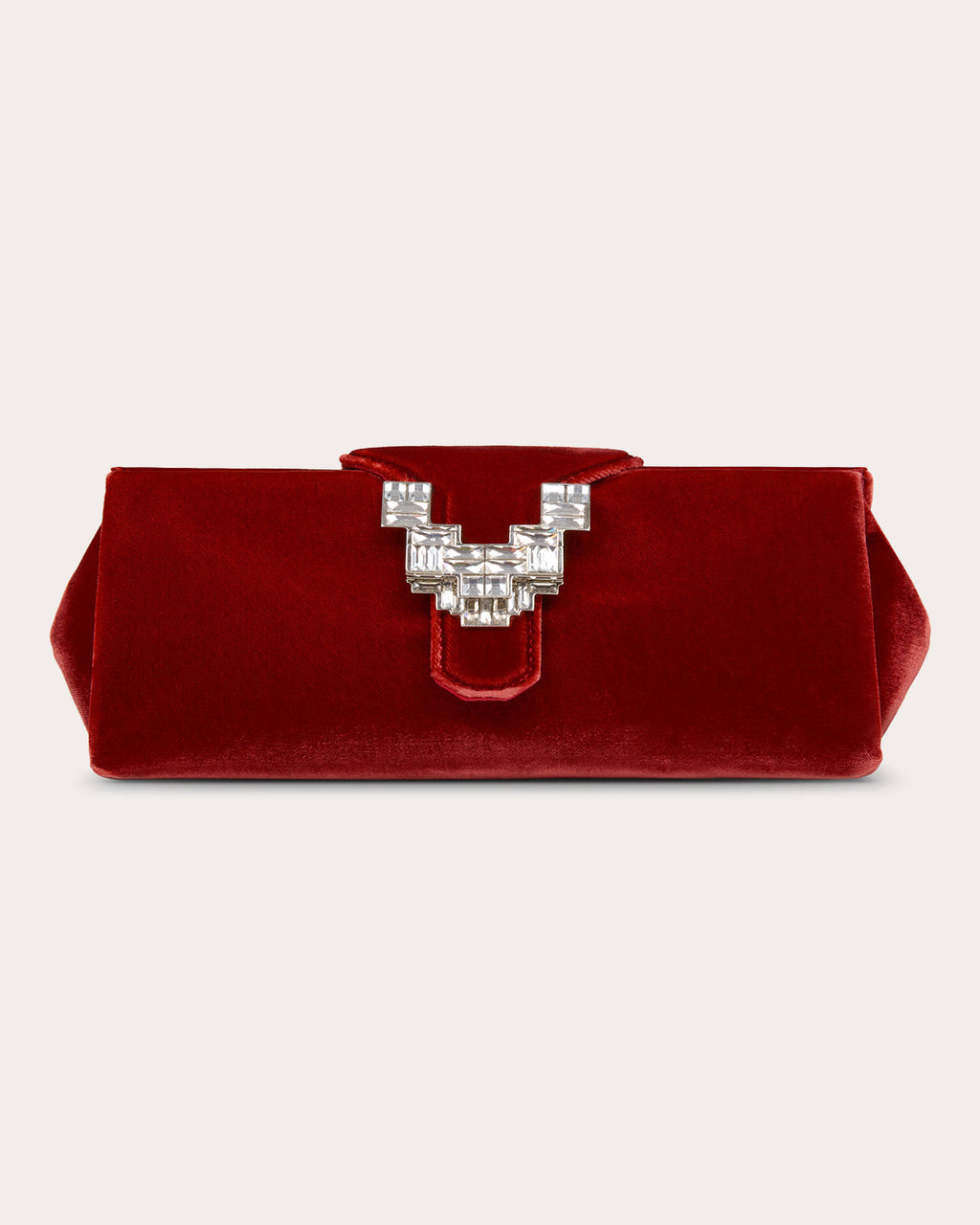 Anthea Crystal-Embellished Velvet Clutch
