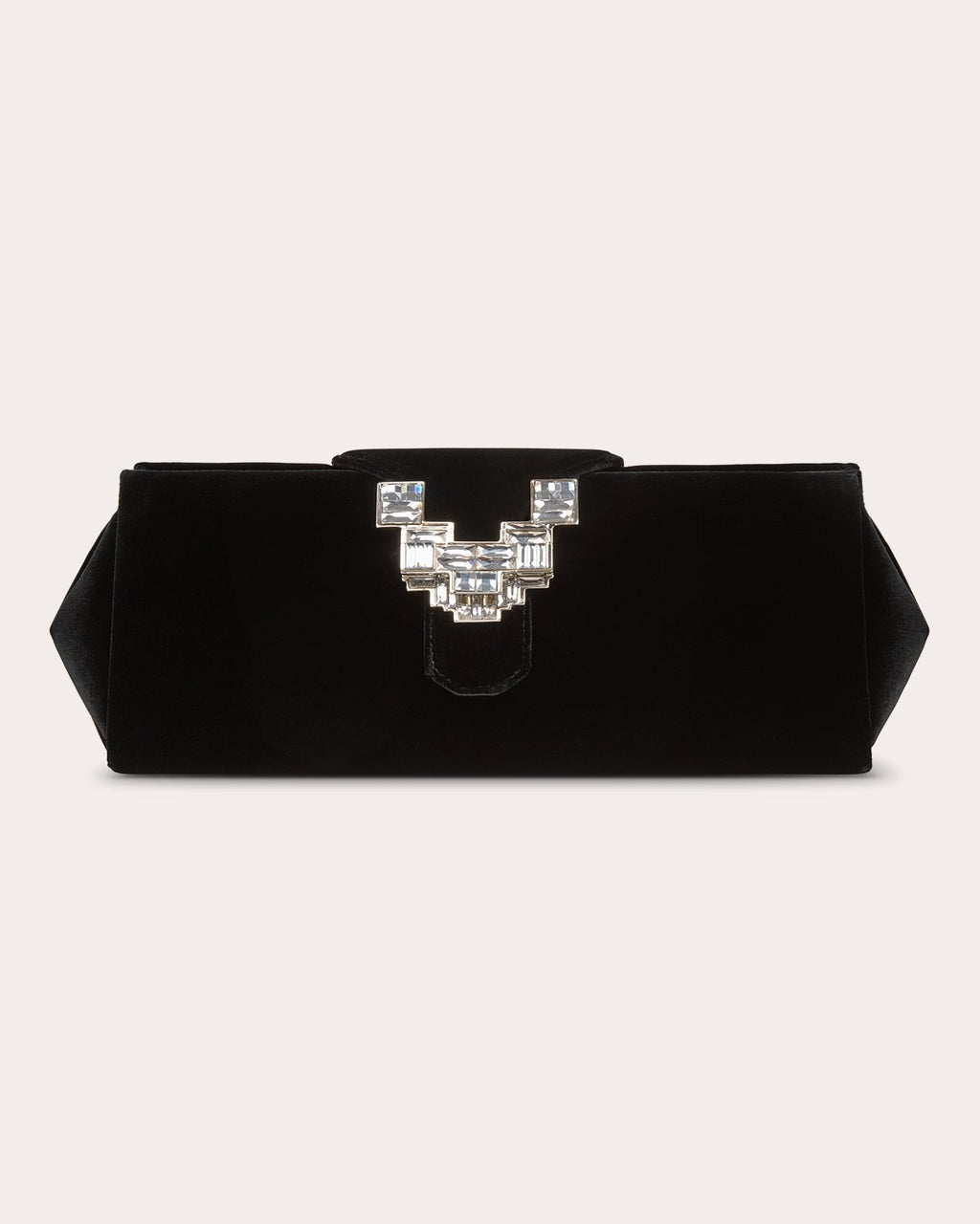 Anthea Crystal-Embellished Velvet Clutch