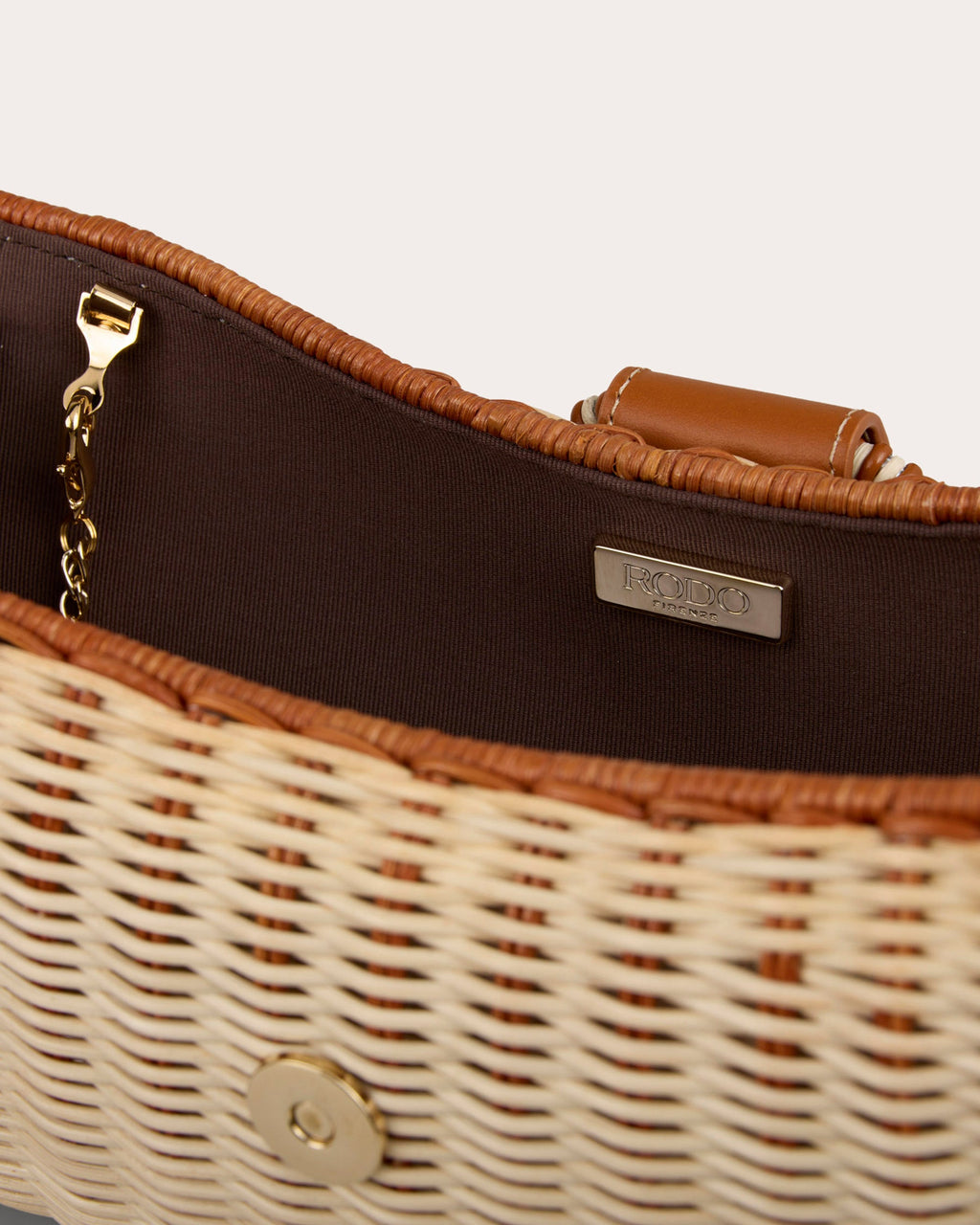 Nathalie Woven Wicker Clutch