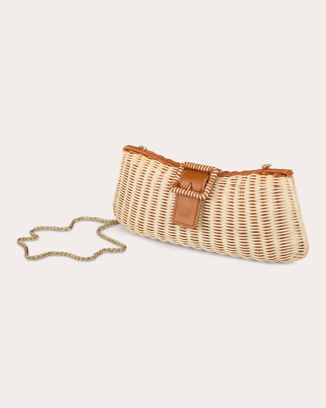 Nathalie Woven Wicker Clutch