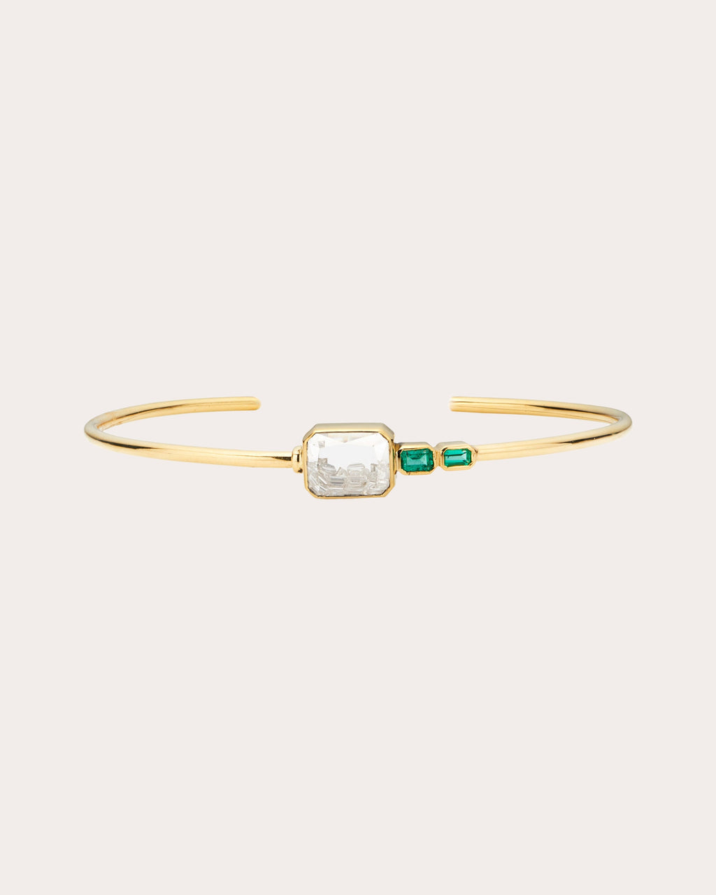 Emerald & Diamond Bala Shaker Cuff