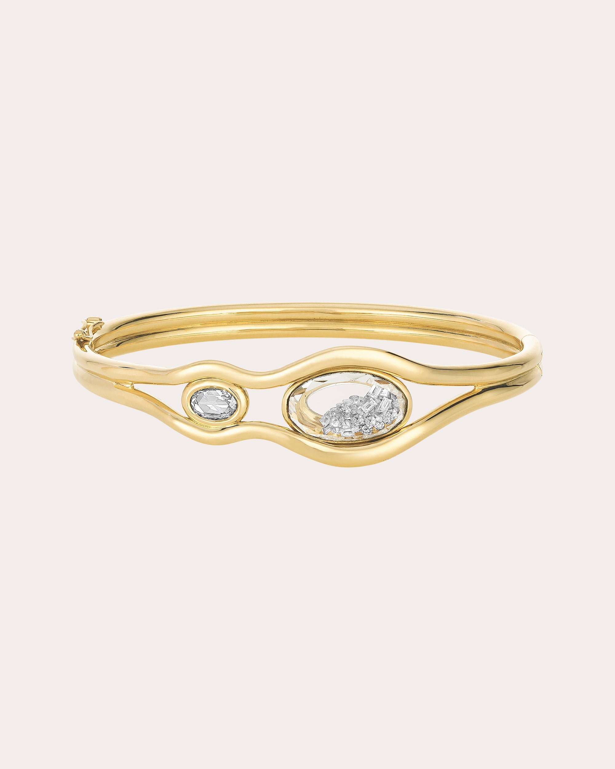 Diamond & 18k Gold Rastro Shaker Bangle