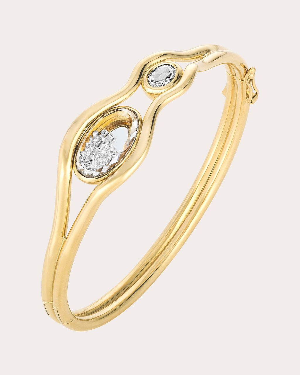 Diamond & 18k Gold Rastro Shaker Bangle