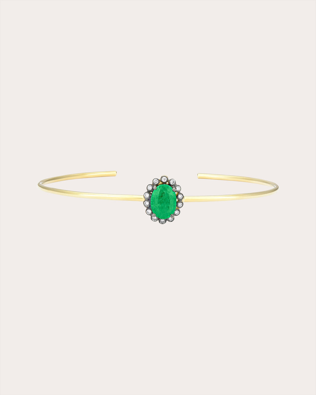 Emerald & 18k Gold Mini Rajasthan Bangle