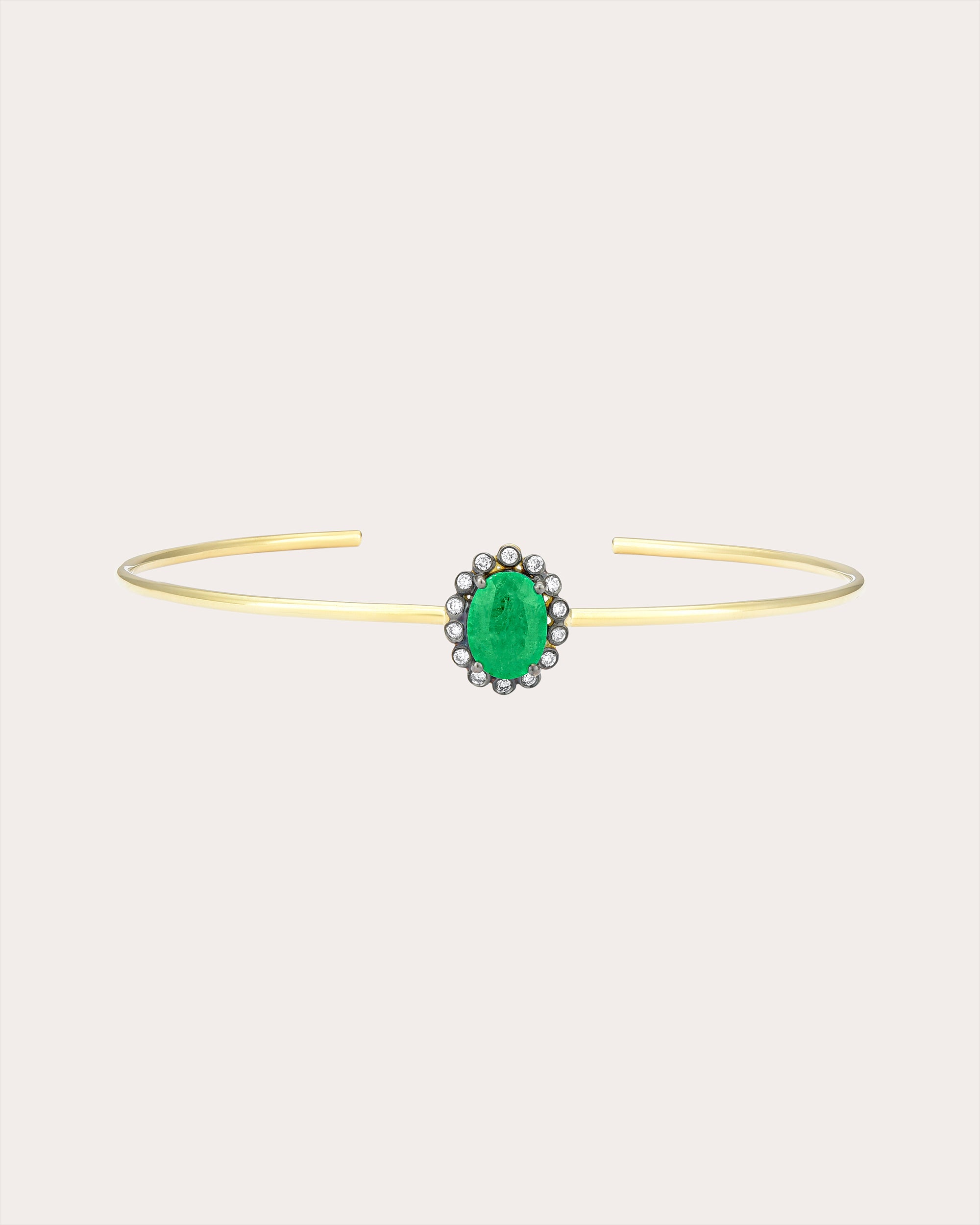 Emerald & 18k Gold Mini Rajasthan Bangle