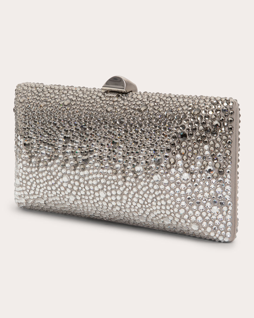 Tube Plus Crystal Satin Clutch